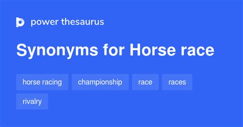 horse racing synonym|HORSE RACING in Thesaurus: 100+ Synonyms & Antonyms for .